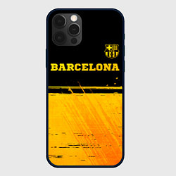 Чехол для iPhone 12 Pro Barcelona - gold gradient посередине, цвет: 3D-черный