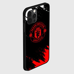 Чехол для iPhone 12 Pro Манчестер Сити краски, цвет: 3D-черный — фото 2