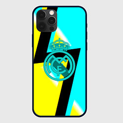 Чехол для iPhone 12 Pro Real madrid fc geometry, цвет: 3D-черный