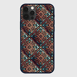 Чехол для iPhone 12 Pro Паттерн luxury узоры, цвет: 3D-черный