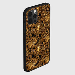 Чехол для iPhone 12 Pro Изящные завитки паттерн, цвет: 3D-черный — фото 2