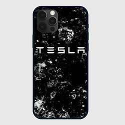 Чехол для iPhone 12 Pro Tesla black ice, цвет: 3D-черный