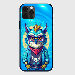 Чехол для iPhone 12 Pro Сова в одежде на стиле, цвет: 3D-черный