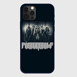 Чехол для iPhone 12 Pro Powerwolf band grey, цвет: 3D-черный
