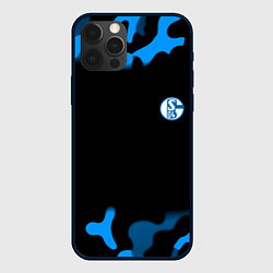 Чехол для iPhone 12 Pro Schalke 04 fc camo, цвет: 3D-черный