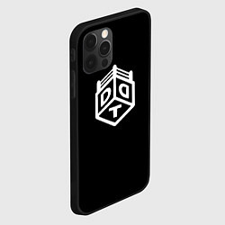Чехол для iPhone 12 Pro ДДТ лого белое лого, цвет: 3D-черный — фото 2