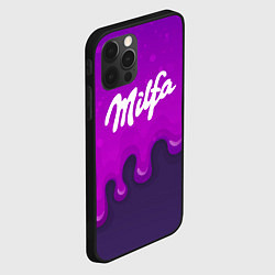 Чехол для iPhone 12 Pro Милфа фиолетовые капли, цвет: 3D-черный — фото 2