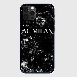 Чехол для iPhone 12 Pro AC Milan black ice, цвет: 3D-черный