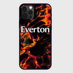 Чехол для iPhone 12 Pro Everton red lava, цвет: 3D-черный