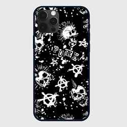 Чехол iPhone 12 Pro Панк черепа - анархия
