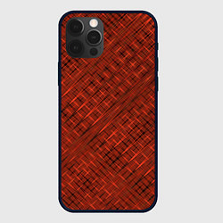 Чехол для iPhone 12 Pro Сочный коричневый однотонный текстурированный, цвет: 3D-черный