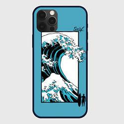 Чехол для iPhone 12 Pro Большая волна в Канагаве - серфинг, цвет: 3D-черный