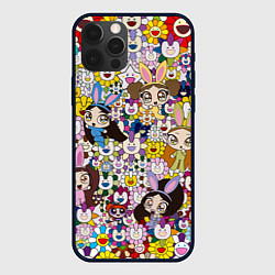 Чехол для iPhone 12 Pro Right now NewJeans and Takashi Murakami, цвет: 3D-черный