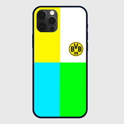 Чехол для iPhone 12 Pro Borussia color cport, цвет: 3D-черный