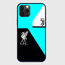 Чехол для iPhone 12 Pro Juventus x Liverpool geometry, цвет: 3D-черный