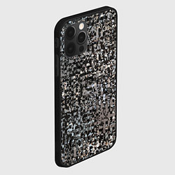 Чехол для iPhone 12 Pro Тёмный серо-коричневый текстурированный, цвет: 3D-черный — фото 2