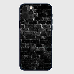 Чехол для iPhone 12 Pro Текстура темного кирпича, цвет: 3D-черный