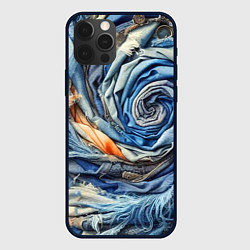 Чехол для iPhone 12 Pro Джинсовая воронка - модный тренд, цвет: 3D-черный