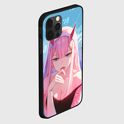 Чехол для iPhone 12 Pro Zero two аниме, цвет: 3D-черный — фото 2