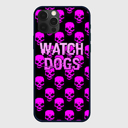 Чехол для iPhone 12 Pro Watch dogs neon skull, цвет: 3D-черный