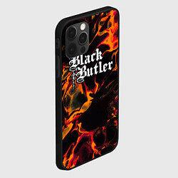 Чехол для iPhone 12 Pro Black Butler red lava, цвет: 3D-черный — фото 2