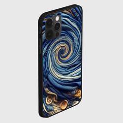 Чехол для iPhone 12 Pro Воронка из джинсы и пуговиц - нейросеть, цвет: 3D-черный — фото 2