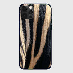Чехол для iPhone 12 Pro Мех зебры, цвет: 3D-черный