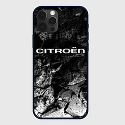 Чехол для iPhone 12 Pro Citroen black graphite, цвет: 3D-черный