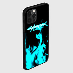 Чехол для iPhone 12 Pro Cyberpunk neon flame, цвет: 3D-черный — фото 2