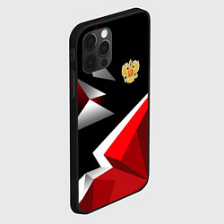 Чехол для iPhone 12 Pro Russia uniform - красный и черный, цвет: 3D-черный — фото 2