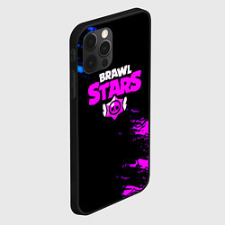 Чехол для iPhone 12 Pro Brawl stars neon colors, цвет: 3D-черный — фото 2