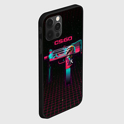 Чехол для iPhone 12 Pro MAC-10 Neon Rider - CS:GO, цвет: 3D-черный — фото 2