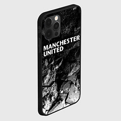 Чехол для iPhone 12 Pro Manchester United black graphite, цвет: 3D-черный — фото 2