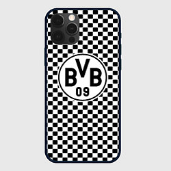 Чехол для iPhone 12 Pro Borussia клетка текстура, цвет: 3D-черный