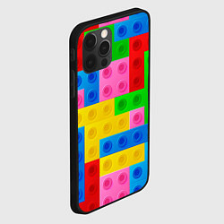 Чехол для iPhone 12 Pro Блоки цветового конструктора, цвет: 3D-черный — фото 2