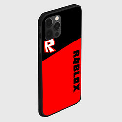 Чехол для iPhone 12 Pro Roblox geometry red, цвет: 3D-черный — фото 2