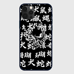 Чехол для iPhone 12 Pro Cyberpunk samurai japan steel, цвет: 3D-черный