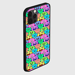 Чехол для iPhone 12 Pro Мультяшные персонажи монстрики, цвет: 3D-черный — фото 2