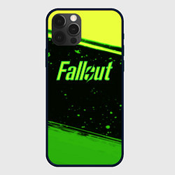 Чехол для iPhone 12 Pro Fallout toxic line, цвет: 3D-черный