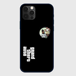 Чехол для iPhone 12 Pro GTA 5 logo, цвет: 3D-черный