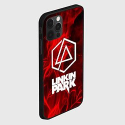 Чехол для iPhone 12 Pro Linkin park fire flower, цвет: 3D-черный — фото 2