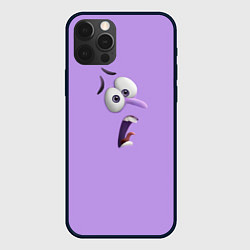 Чехол для iPhone 12 Pro Эмоция страха - лицо крупное, цвет: 3D-черный