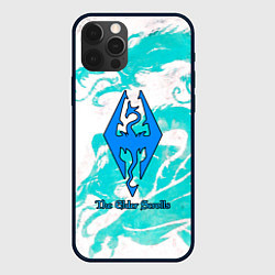 Чехол для iPhone 12 Pro Elder Scrolls logo, цвет: 3D-черный