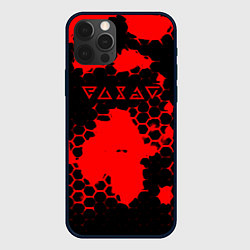 Чехол для iPhone 12 Pro The Witcher hexagon краски, цвет: 3D-черный