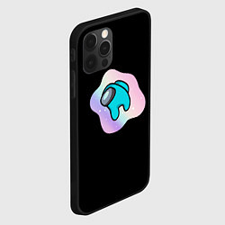 Чехол для iPhone 12 Pro Among us space logo, цвет: 3D-черный — фото 2