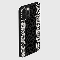 Чехол для iPhone 12 Pro Скандинавский кельтский узор, цвет: 3D-черный — фото 2