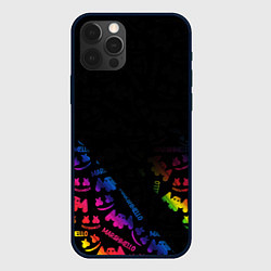 Чехол для iPhone 12 Pro Marshmello neon dj, цвет: 3D-черный