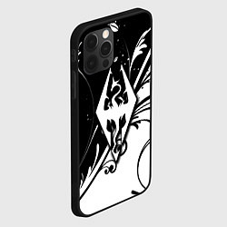 Чехол для iPhone 12 Pro The Elder Scrolls узор, цвет: 3D-черный — фото 2