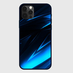 Чехол для iPhone 12 Pro Грани неоновые текстура, цвет: 3D-черный