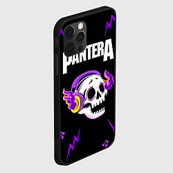Чехол для iPhone 12 Pro Pantera неоновый череп, цвет: 3D-черный — фото 2